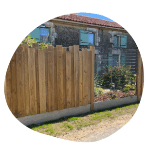 cloture bois jardin